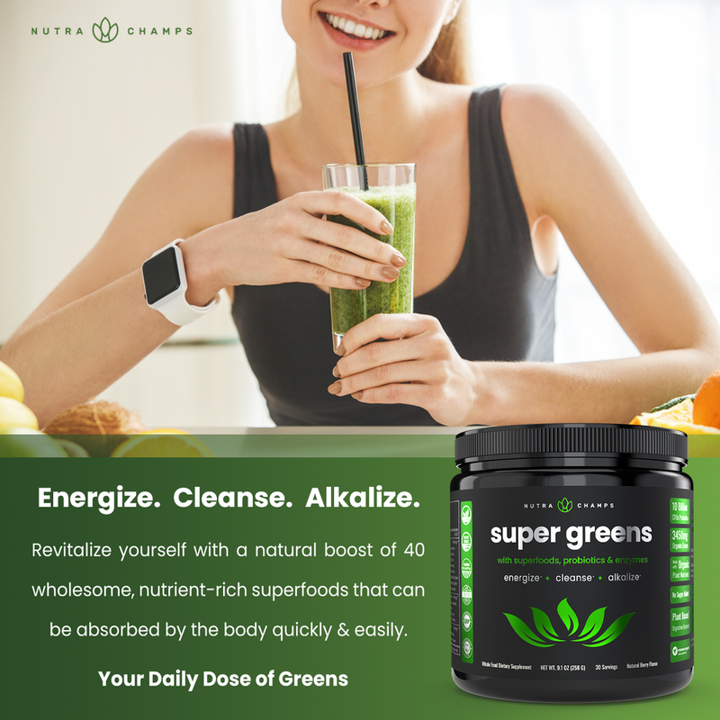 Super Greens Powder by NutraChamps 