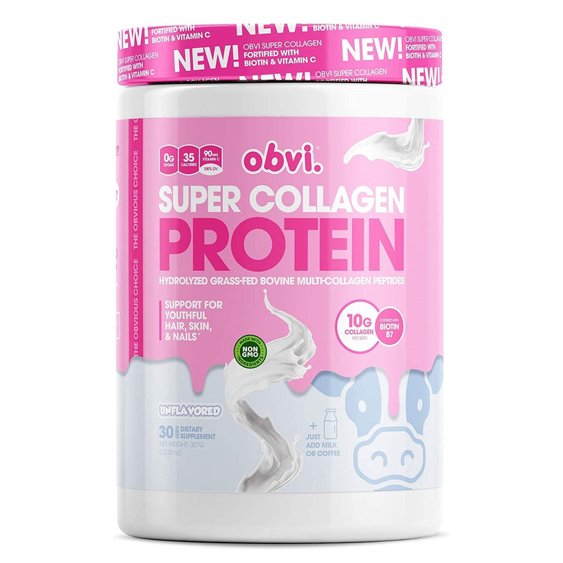 Super Collagen Protein Powder by Obvi - Unflavored 