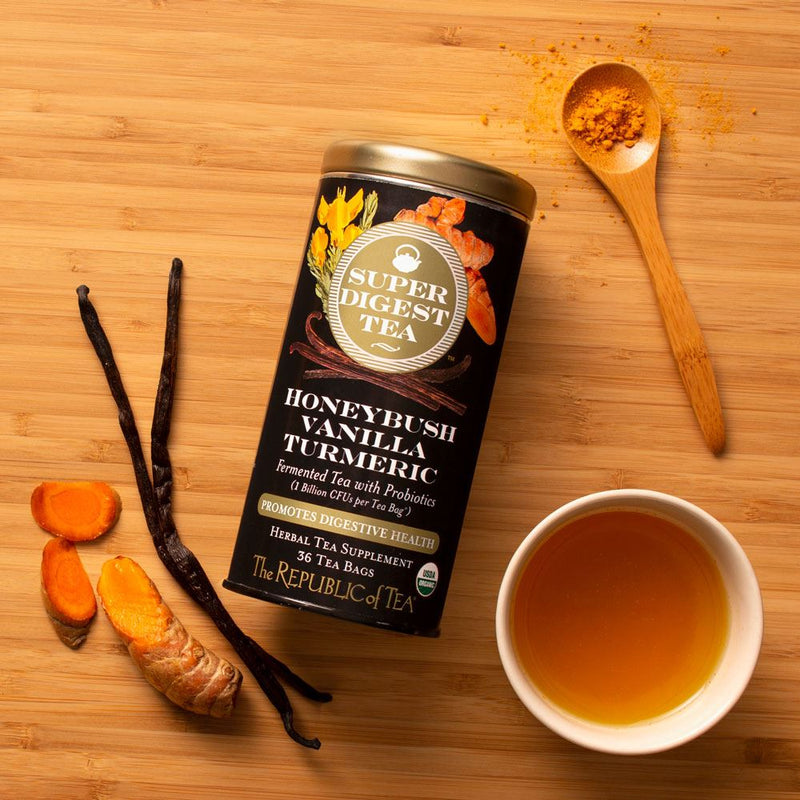 Organic Honeybush Vanilla Turmeric SuperDigest Tea® by The Republic Of Tea - Vanilla Honey Earthy 