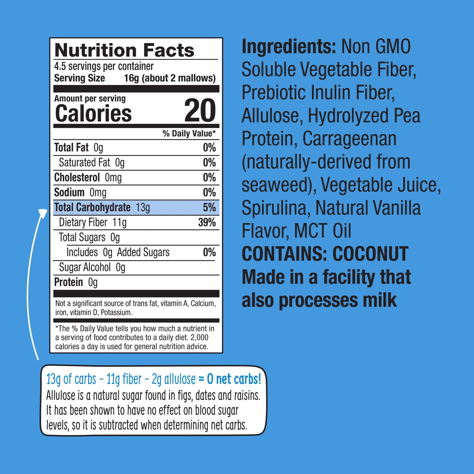 Know Brainer Foods Max Vegan Mallow Sugar Free Marshmallows