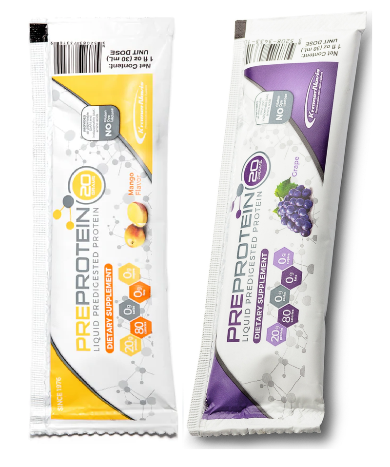 Pre-Protein® 20 Liquid Predigested Protein 1oz Packet - 2 Flavor Variety Pack 