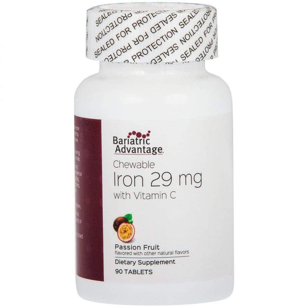 Bariatric Advantage Chewable Iron (29mg) with Vitamin C - Passion Fruit 
