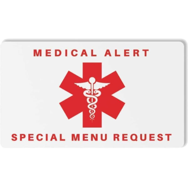 Bariatric Patient Restaurant Special Menu Request Card 2.0 