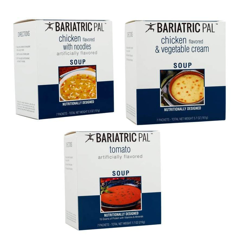 BariatricPal 15g Protein Soup - 3-Flavor Variety Pack 