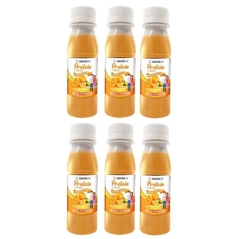 BariatricPal 25g Whey & Collagen Complete Protein Power Shots - Tropical Orange