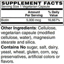Biotin 5,000 mcg Easy Swallow Vegetarian Capsules (USP-Grade!) by BariatricPal 