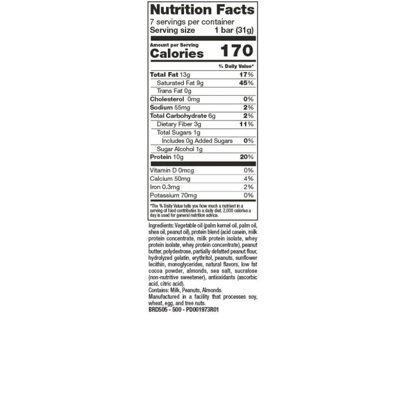 BariatricPal Keto Protein Bars - Peanut Butter 