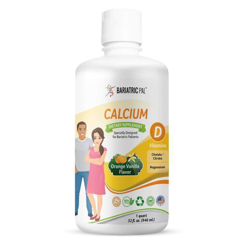 BariatricPal Liquid Advanced Calcium and Magnesium Supplement (Orange Vanilla Flavor) 