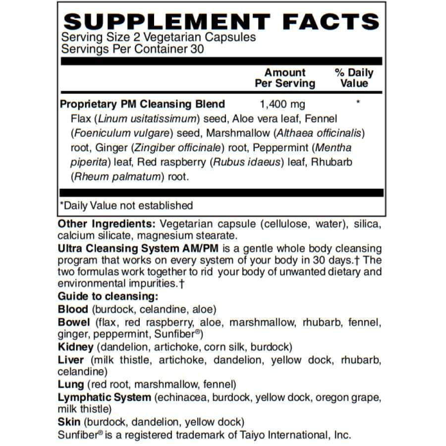 Ultra Cleansing System AM/PM Vegetarian Capsules - 30-Day Kit by Baria