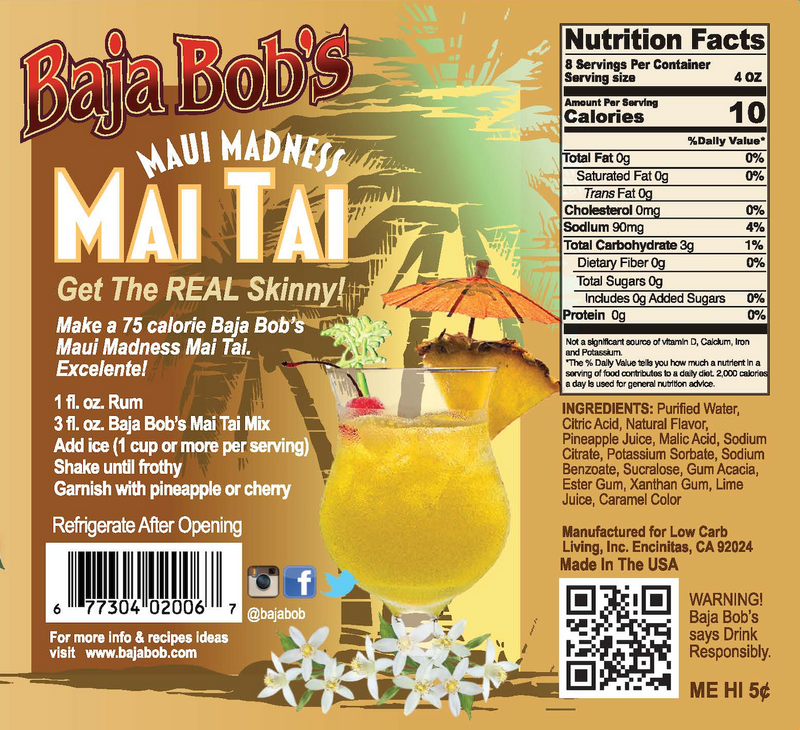 Baja Bob's Mai Tai Mix - Maui Madness 32 fl oz 