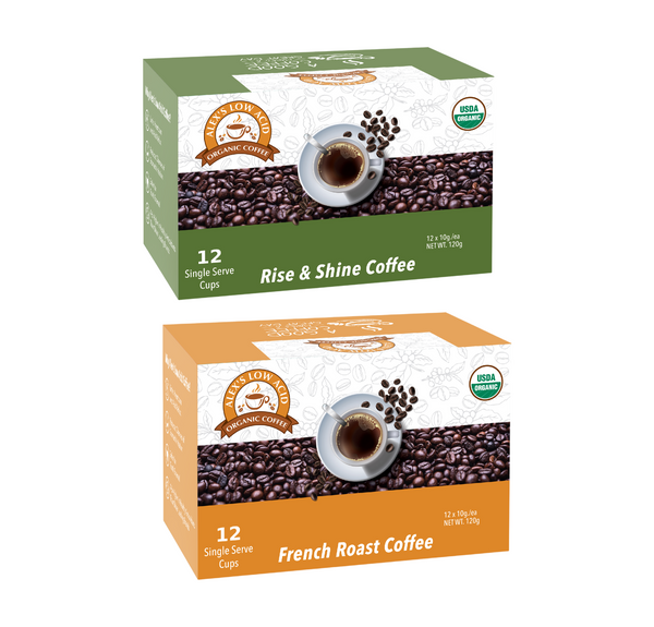 Alex's Low Acid Organic Coffee™ Caffeine Fiend K-Cup Variety Pack 