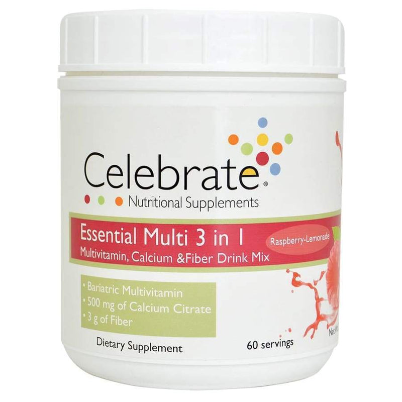 Celebrate ENS Essential Multi 3 in 1 Drink Mix (Multivitamin, Calcium, and Fiber) - Available in 2 Flavors! 