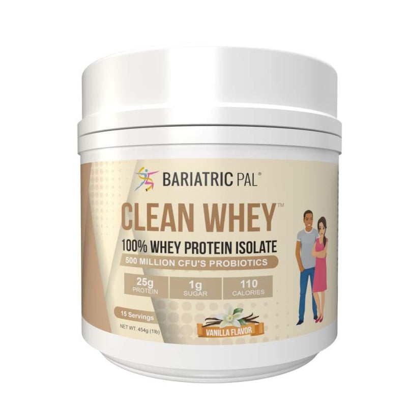 Clean Whey™ Protein (25g) by BariatricPal with Probiotics - Vanilla (15 Servings) 
