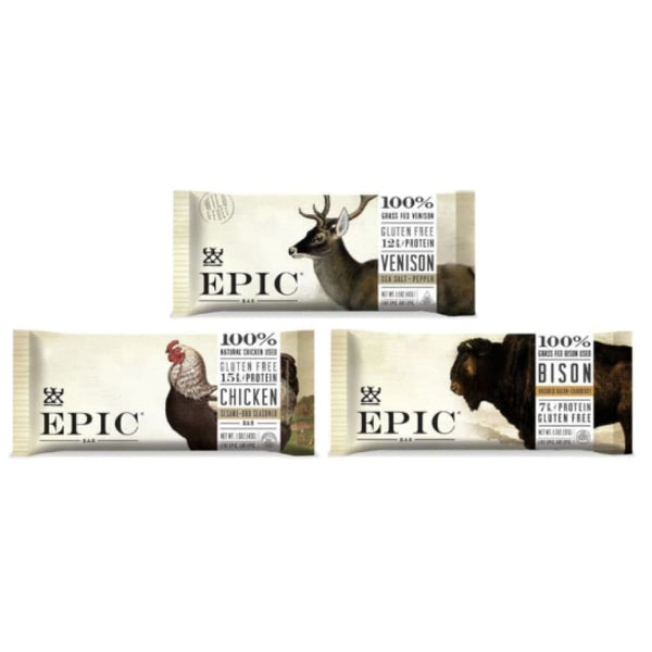 Epic Meat Bar - 3 Flavor Variety Pack 