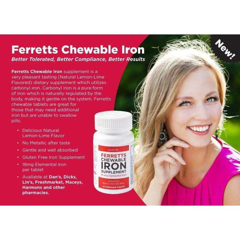 Ferretts Iron (18mg) - Chewable Tablets (60) 