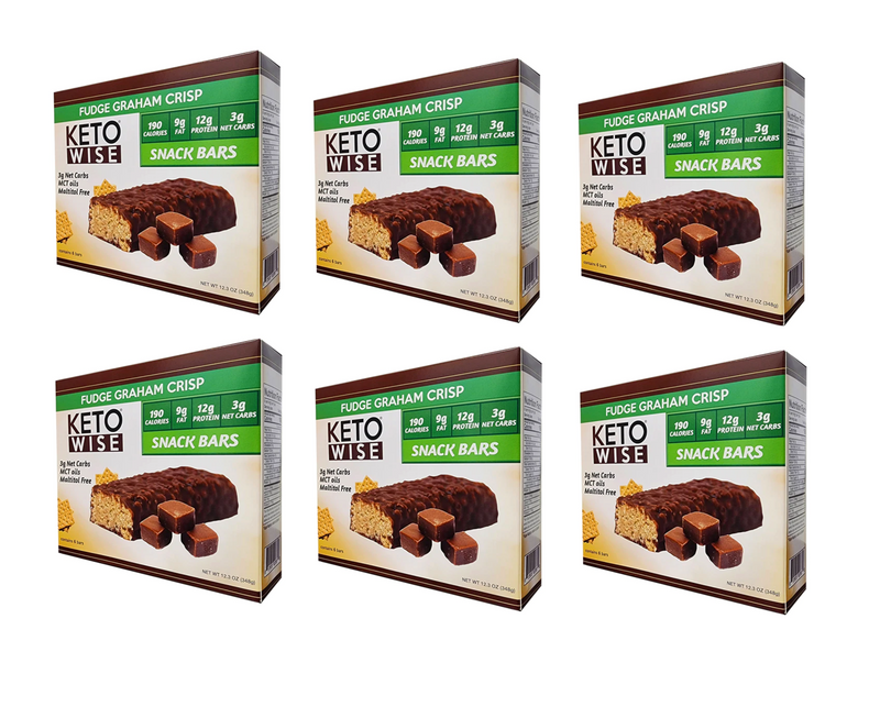 Keto Wise Snack Bars - Fudge Graham Crisp 6/Box 