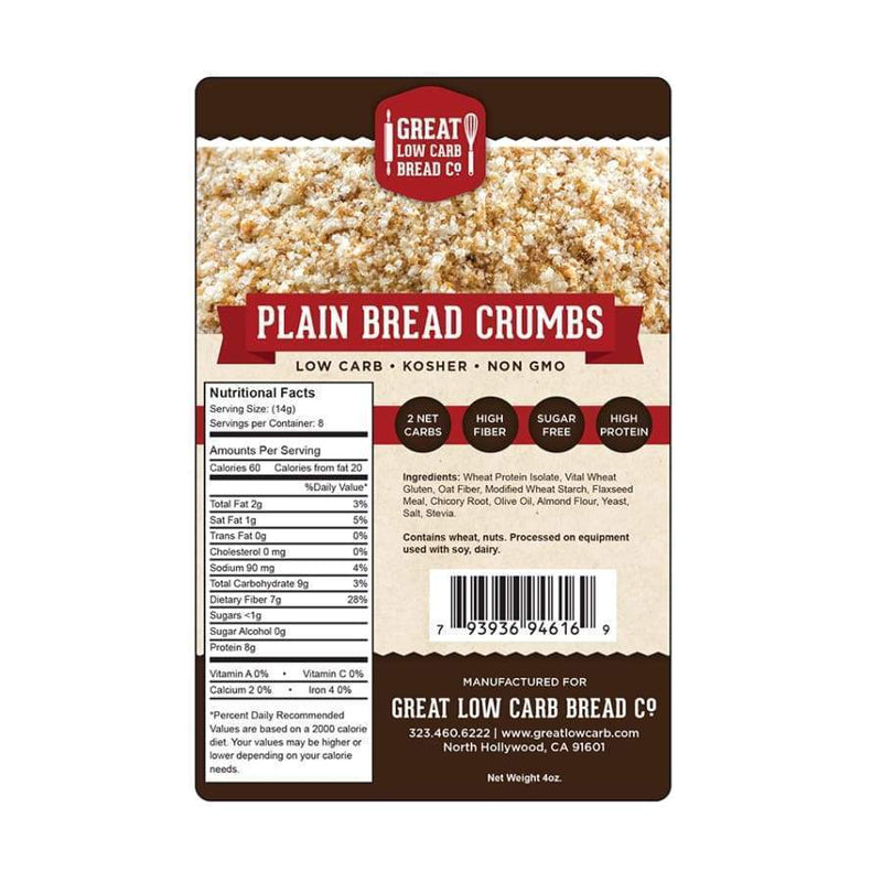Great Low Carb Bread Crumbs (4oz) - 3 Flavor Variety Pack 