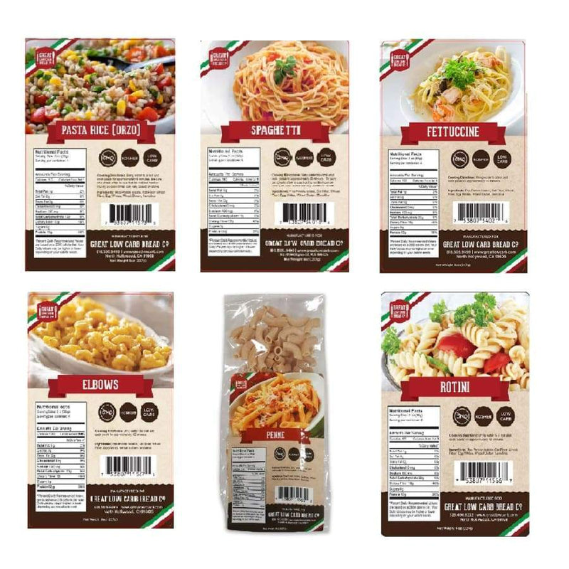 Great Low Carb Pasta - Variety Pack 