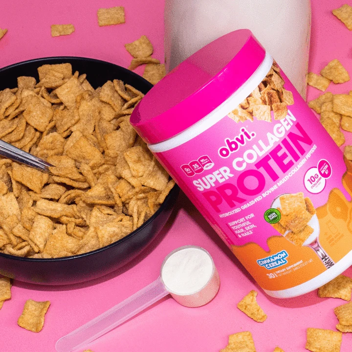 Super Collagen Protein Powder by Obvi - Cinnamon Cereal 