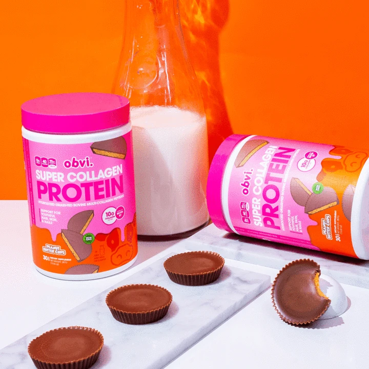 Super Collagen Protein Powder by Obvi - Peanut Butter Cups 