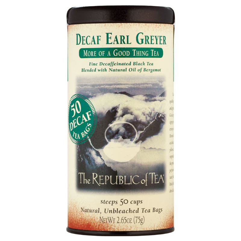 Decaf Earl Greyer Black Tea Bags The Republic Of Tea 