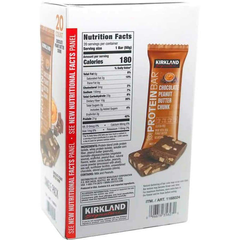 Kirkland Signature Protein Bars - Chocolate Peanut Butter Chunk 