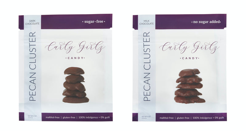 Sugar-Free Pecan Clusters by Curly Girlz Candy - Variety Pack 