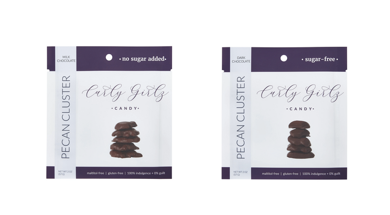 Sugar-Free Pecan Clusters by Curly Girlz Candy - Variety Pack 