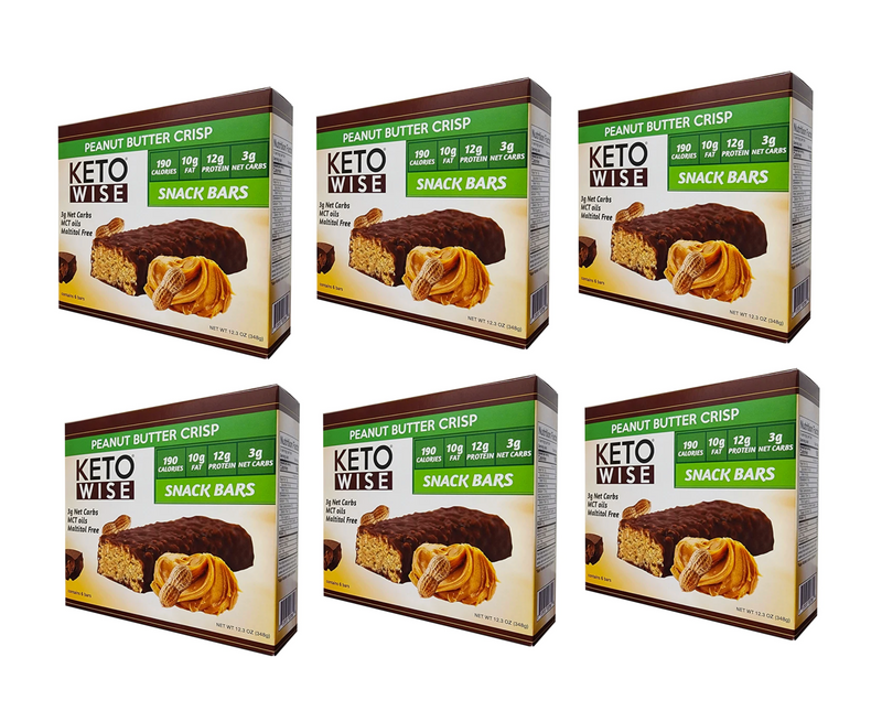 Keto Wise Snack Bars - Peanut Butter Crisp 6/Box 