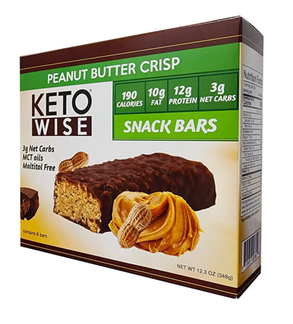 Keto Wise Snack Bars - Peanut Butter Crisp 6/Box 
