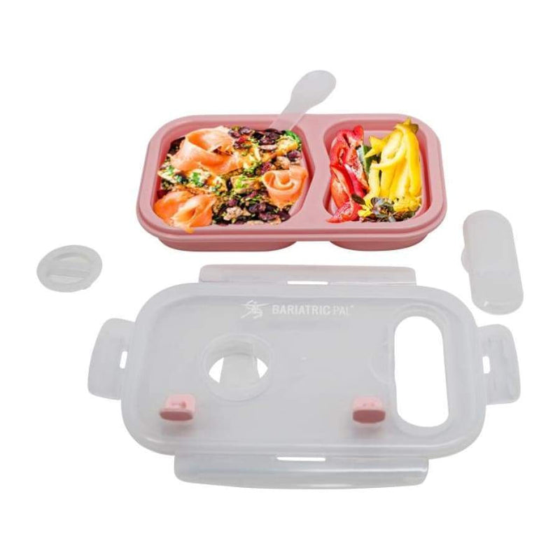 Portion Control Bento Lunch Box, Storage Container & Plate by BariatricPal - Collapsible, Leak-Proof & Available in 2 Colors! 