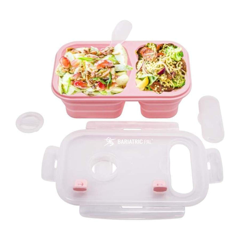 Reusable 3-Compartment Food Containers & Bento Lunch Boxes for School, Work, and Travel by Netrition (Set of 4)