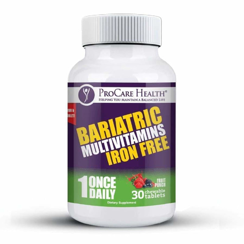 ProCare Health "1 per Day!" Bariatric MultiVitamin Chewable Iron FREE - Fruit Punch 