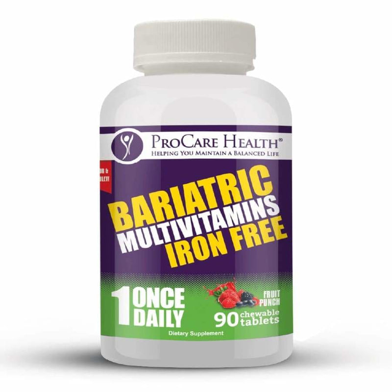 ProCare Health "1 per Day!" Bariatric MultiVitamin Chewable Iron FREE - Fruit Punch 