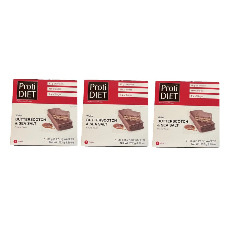 Proti Diet 10g Protein Wafer Bars - Butterscotch and Sea Salt 