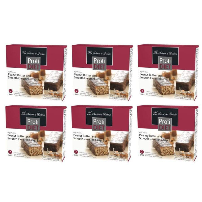 Proti Diet 15g Protein Bars - Peanut Butter and Smooth Caramel Crisp 