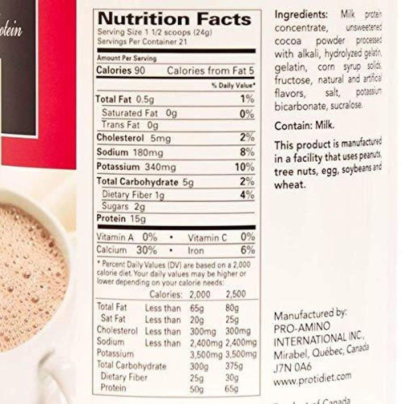 Proti Diet 15g Protein Hot Cocoa Drink Mix Jar (21 Servings) 