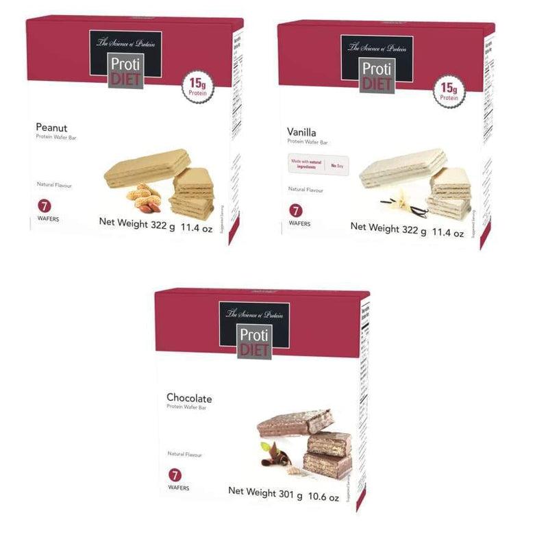 Proti Diet 15g Protein Wafer Bars - Variety Pack 