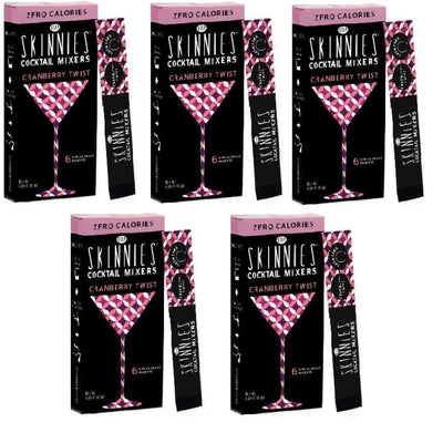 Skinnies Cranberry Twist Cocktail Mixer 6 packets 