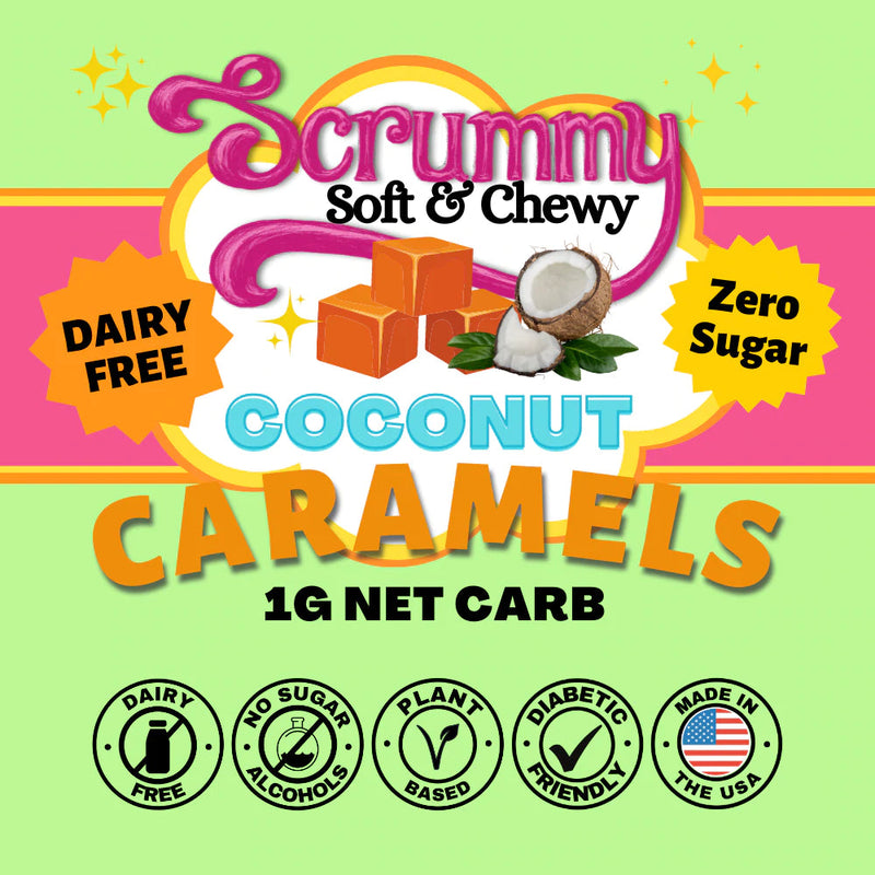 Scrummy Soft & Chewy Caramels by The Scrummy Sweets Co. - Coconut Caramels 