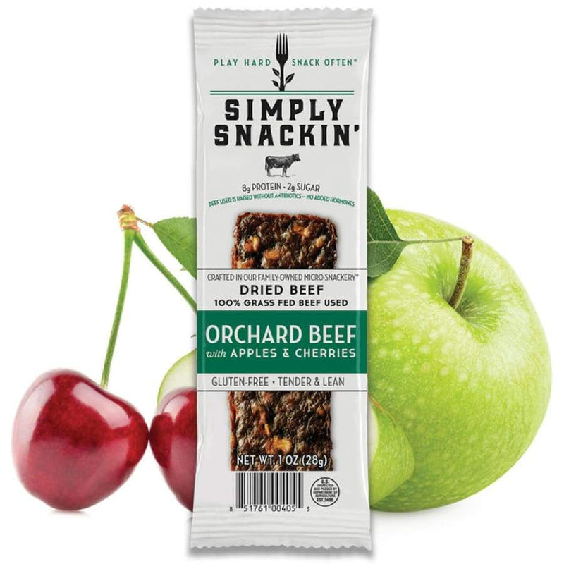 Simply Snackin' Beef Protein Snack - Orchard Beef with Apples & Cherries 