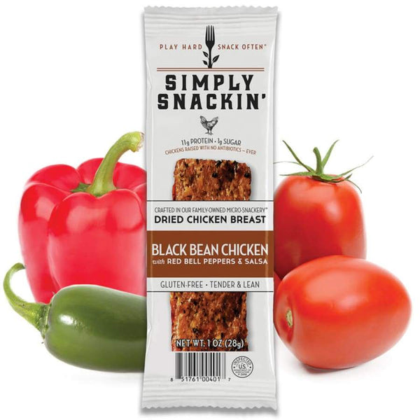 Simply Snackin' Black Bean Salsa Chicken Breast Jerky