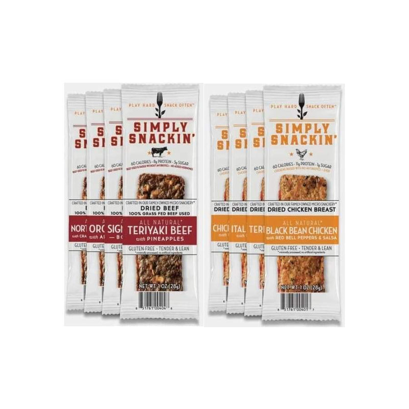 Simply Snackin' Protein Snack - Jumbo 8 Flavor Variety Pack 