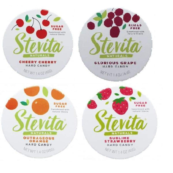 Stevita SteviaSweet Sugar-Free Hard Candy - 4 Flavor Variety Pack 