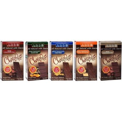 Sugar-Free  Chocolate Bars by ChocoRite - Variety Pack 