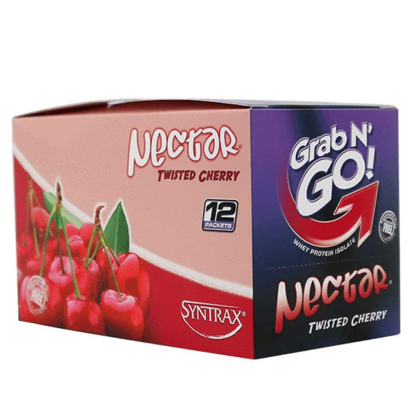 Syntrax Nectar Protein Powder Grab N' Go Box - Twisted Cherry (12 Servings) 