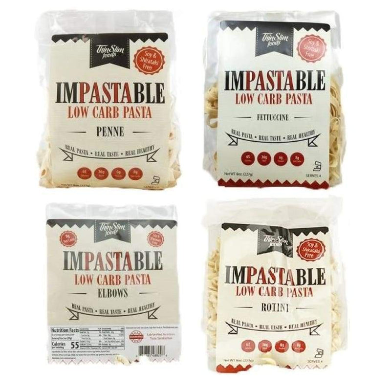 ThinSlim Foods Impastable Low Carb Pasta - Variety Pack 