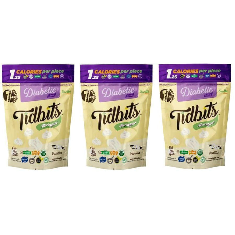 Tidbits "Diabetic-Friendly" Sugar-Free Meringue Cookies by Santte Foods - Vanilla 
