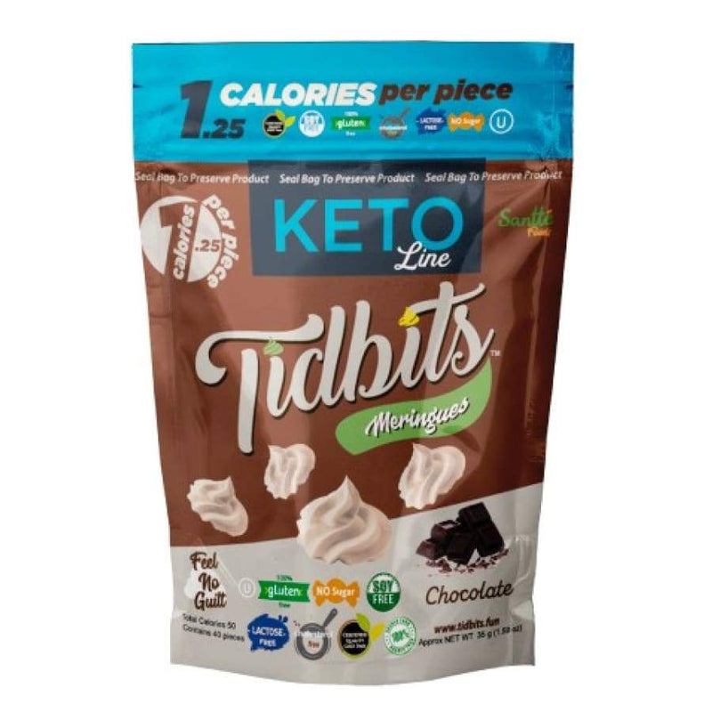 Tidbits "KETO" Sugar-Free Meringue Cookies by Santte Foods - Chocolate 