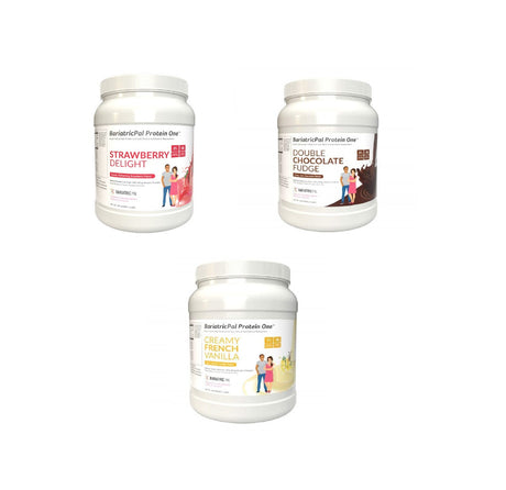 Protein ONE™ Complete Meal Replacement with Multivitamin, Calcium & Iron by BariatricPal - Variety Pack (15 Serving Tubs) 